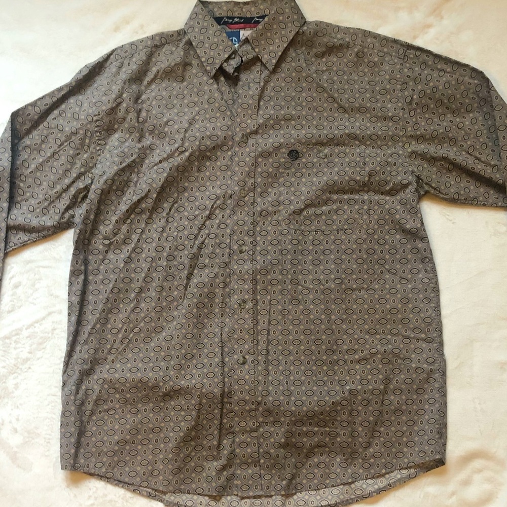 George Strait Wrangler printed button down